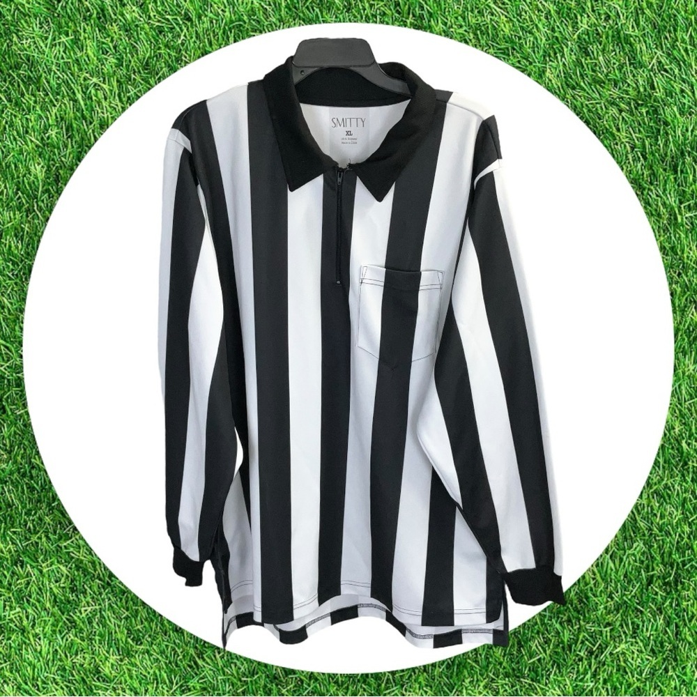 Smitty L/S Football Referee Shirt w Velcro Removable “H” Head Linesman Men XL
